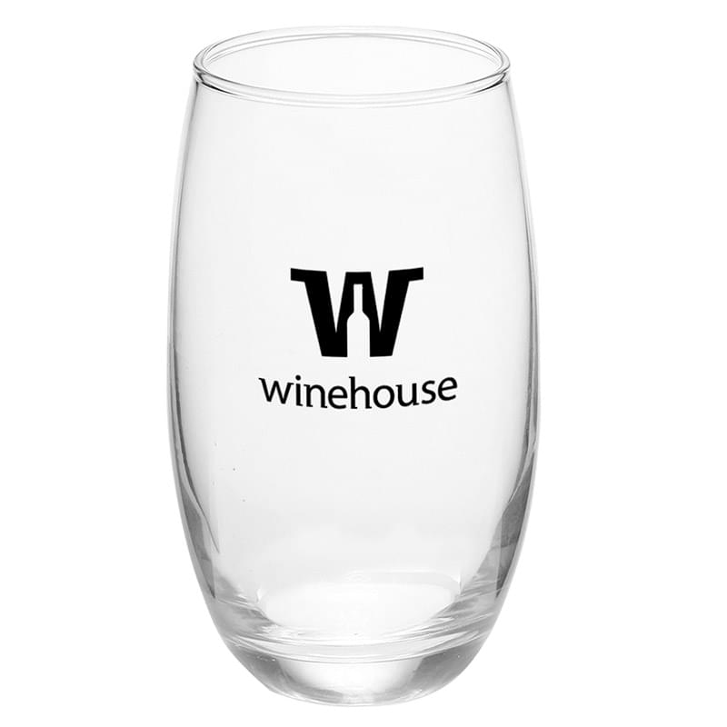 15 oz. Mikonos Clear Stemless Wine Glasses