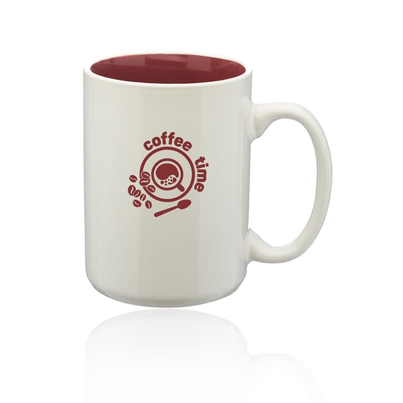 15 oz. Glossy Two-Tone Personalized Ceramic Mugs