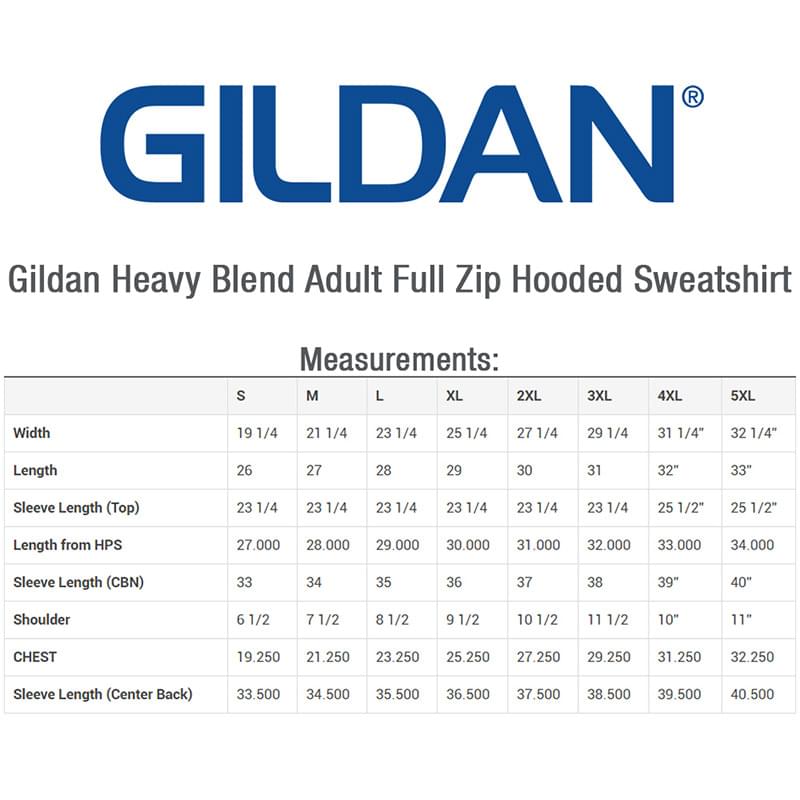 Printed Gildan(R) Adult Full Zip Hooded Sweatshirt