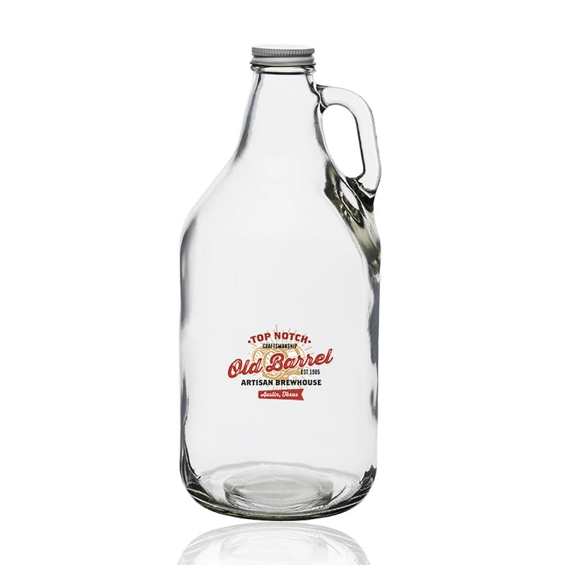 64 oz. Clear Glass Beer Growlers