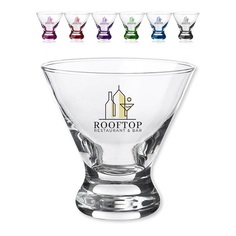 8.25 oz. Cosmopolitan Stemless Martini Glasses