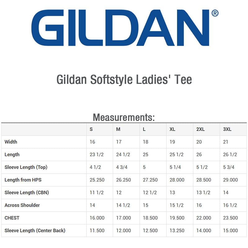 Printed Gildan SoftStyle Ladies Junior Fit T-shirts