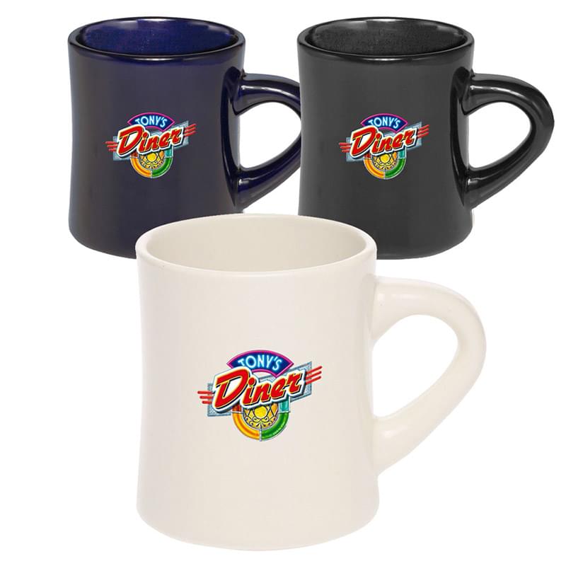 12 oz. Thick Grip Glossy Ceramic Diner Mugs