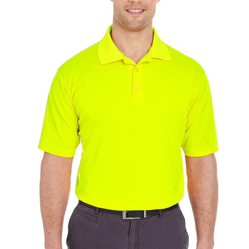 Printed UltraClub(R) Men's Cool & Dry Mesh Pique Polo Shirt