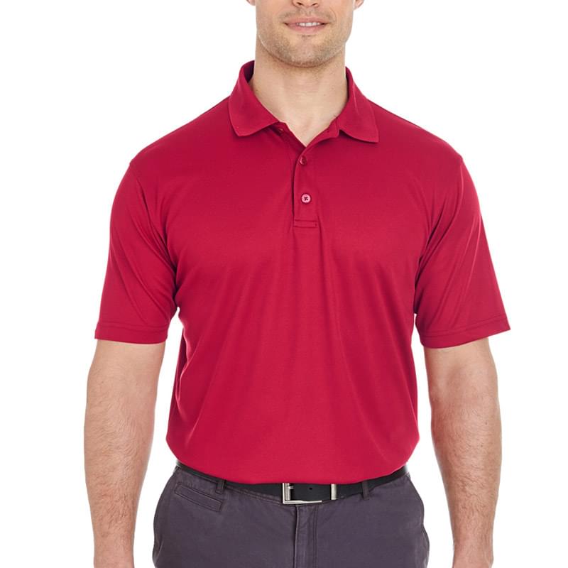 Printed UltraClub(R) Men's Cool & Dry Mesh Pique Polo Shirt