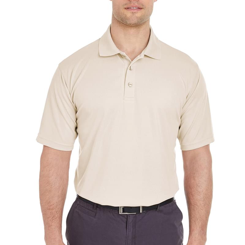 Printed UltraClub(R) Men's Cool & Dry Mesh Pique Polo Shirt