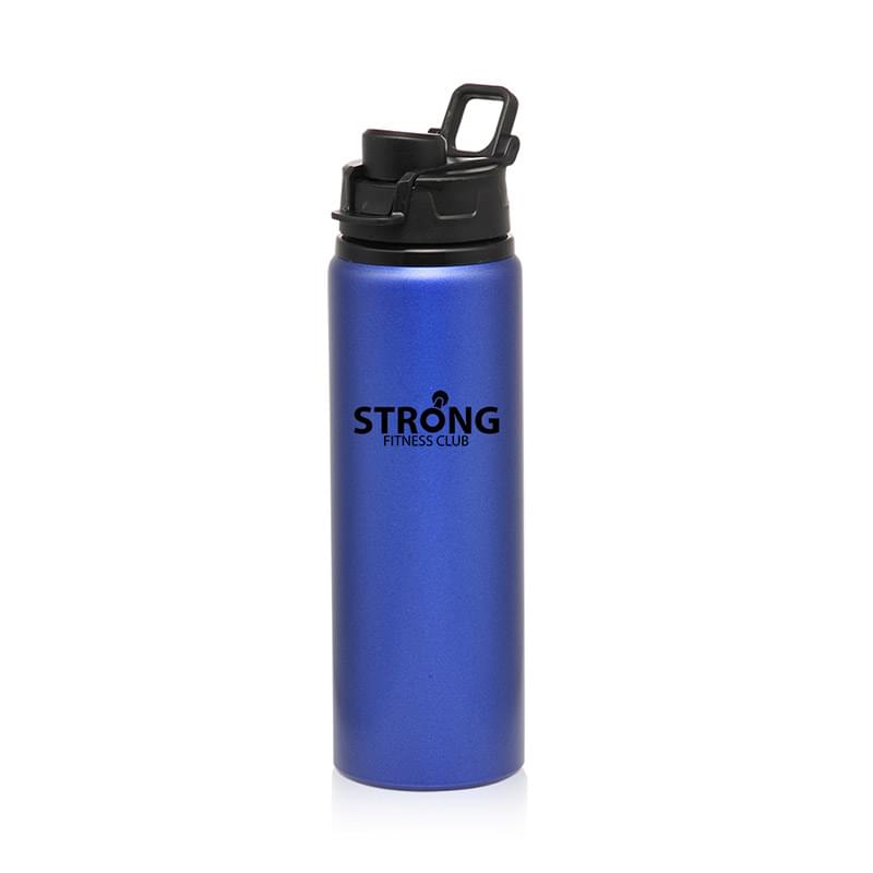 25 oz. Aluminum Metallic Sports Bottle With Snap Lids