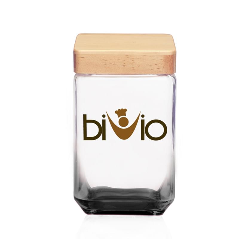 54 oz. Glass Candy Jars w/ Wooden Lids