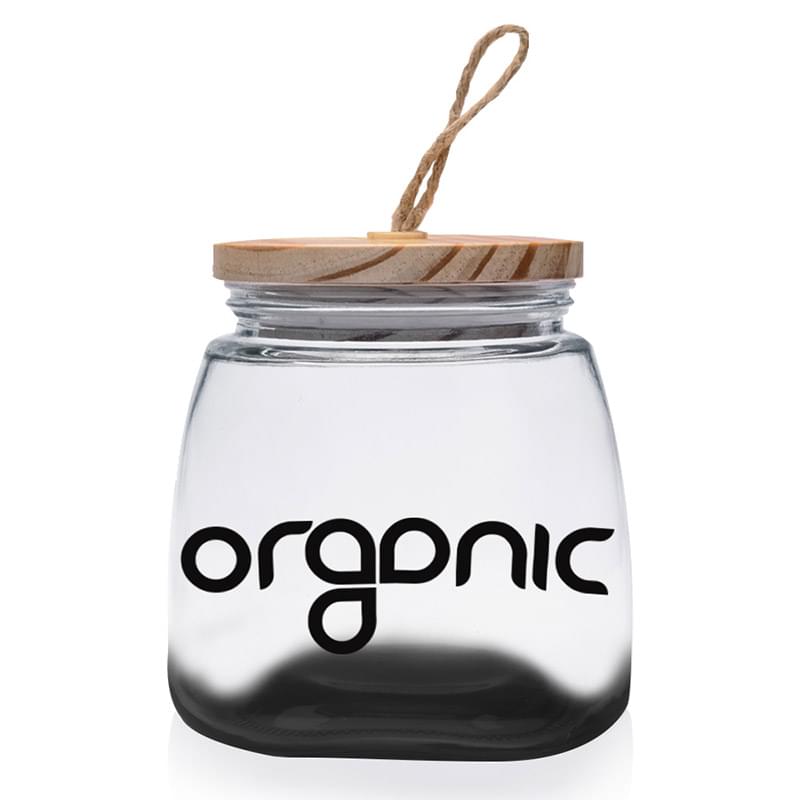 64 oz. Glass Candy Jars with Suction Wooden Lid