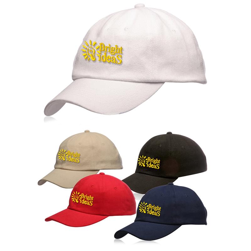 6 Panel Unconstructed Brushed Cotton Caps