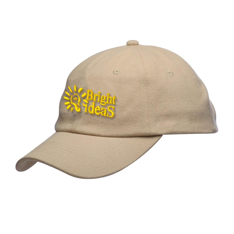 6 Panel Unconstructed Brushed Cotton Caps