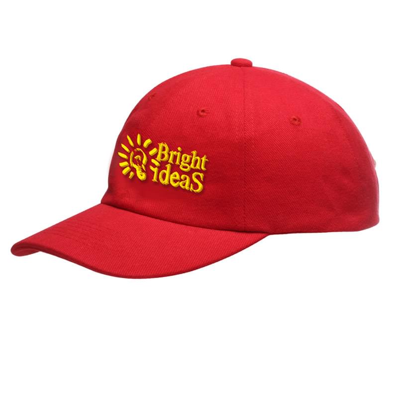 6 Panel Unconstructed Brushed Cotton Caps