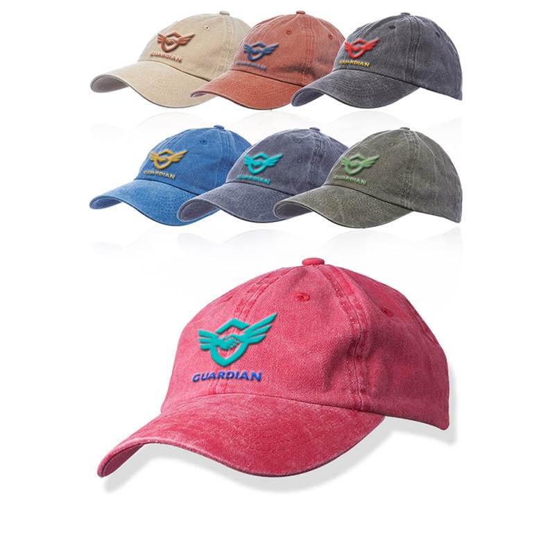 6 Panel Washed Cotton Unconstructed Caps