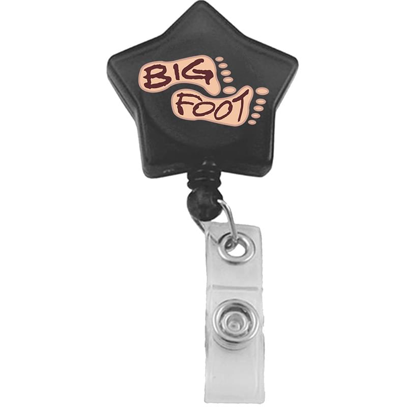 Star Shaped Retractable Badge Reel with Belt Clip