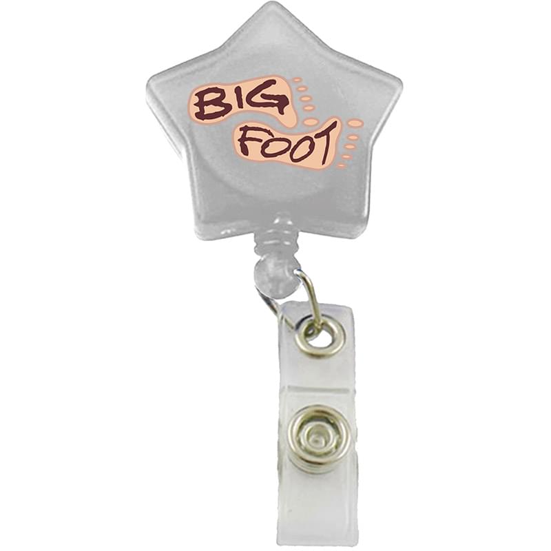 Star Shaped Retractable Badge Reel with Belt Clip