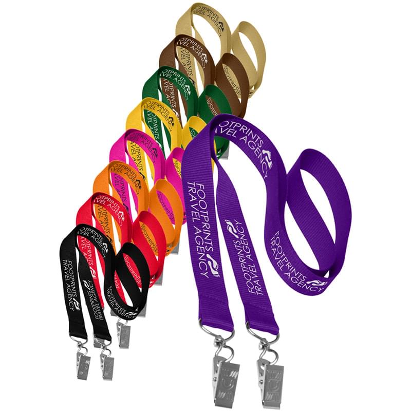 0.75" Double Ended Polyester Lanyard