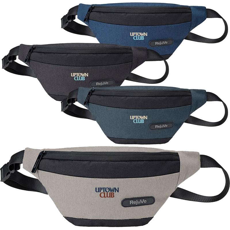 RejuVe® Recycled MILANO Modern Two-Tone Waist Fanny Pack