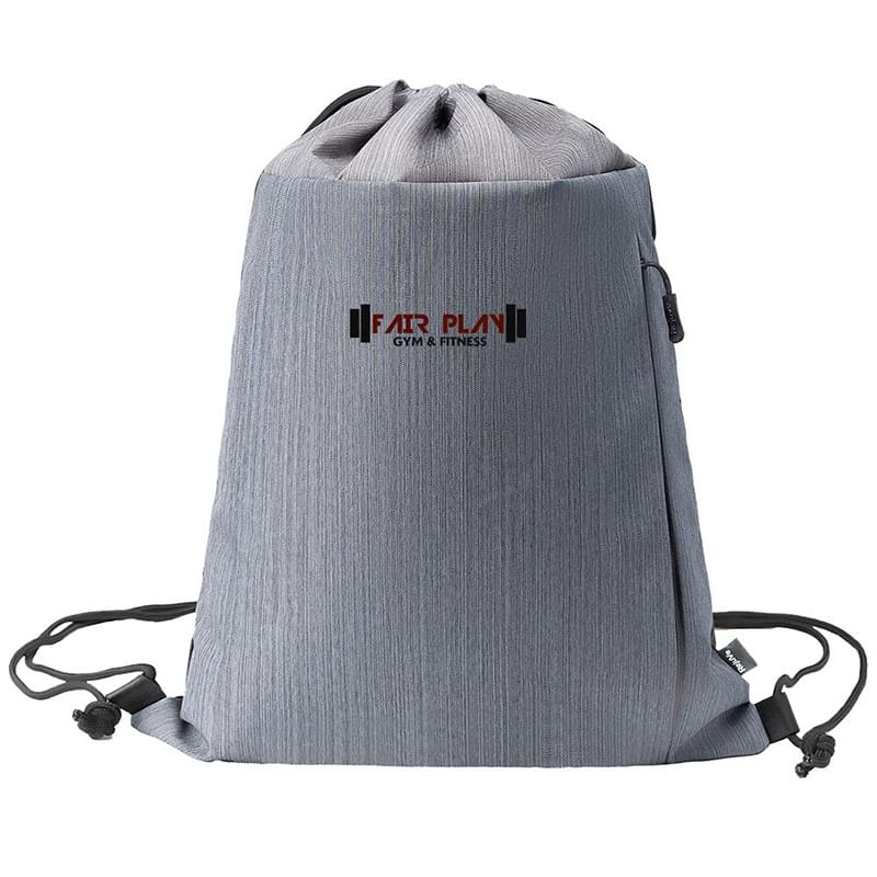 RejuVe MOTO Recycled Heather Drawstring Bag