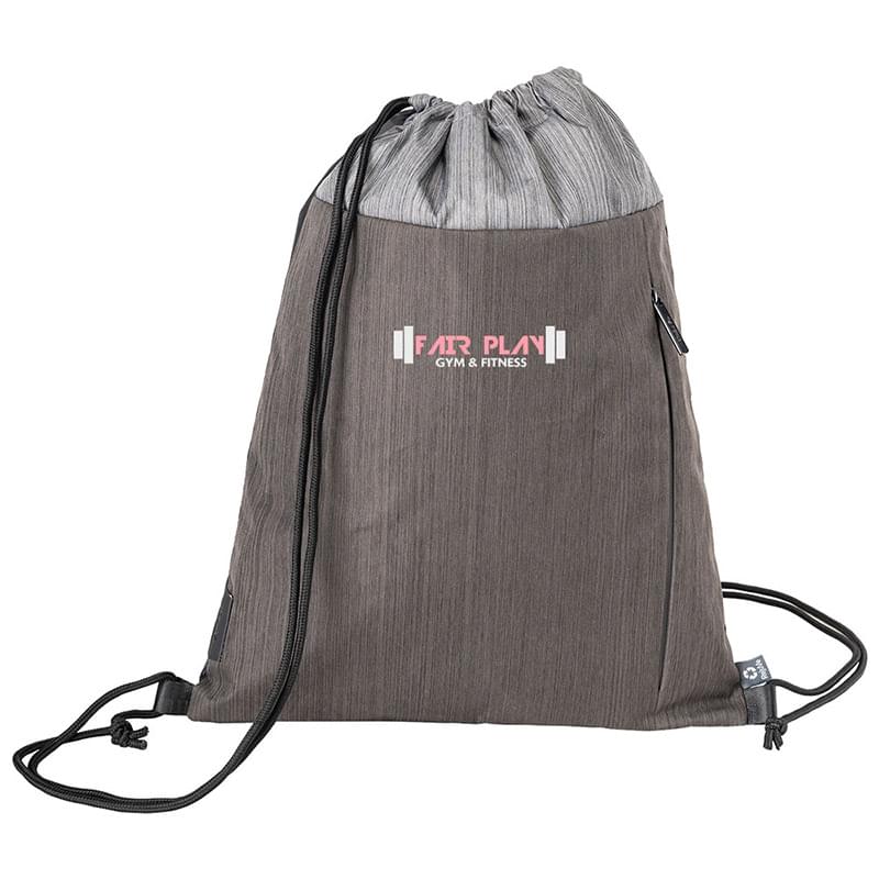 RejuVe MOTO Recycled Heather Drawstring Bag