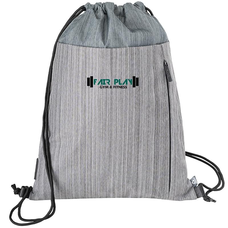 RejuVe MOTO Recycled Heather Drawstring Bag