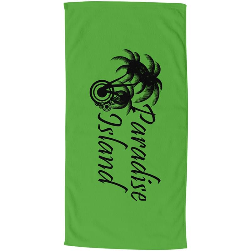 70" x 35" Beach Terry Velour Towel Dobby Hem