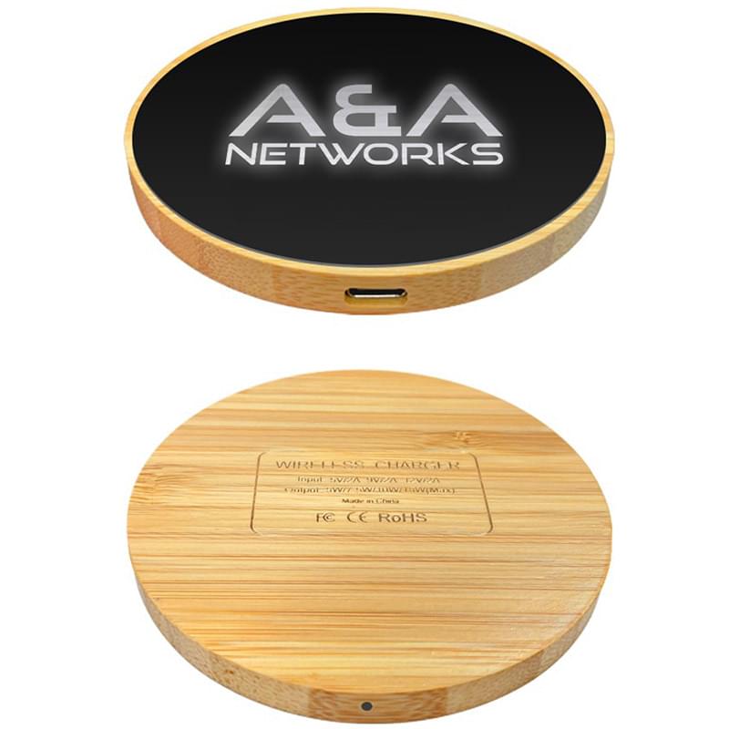 10W Wireless Bamboo Charging Pad