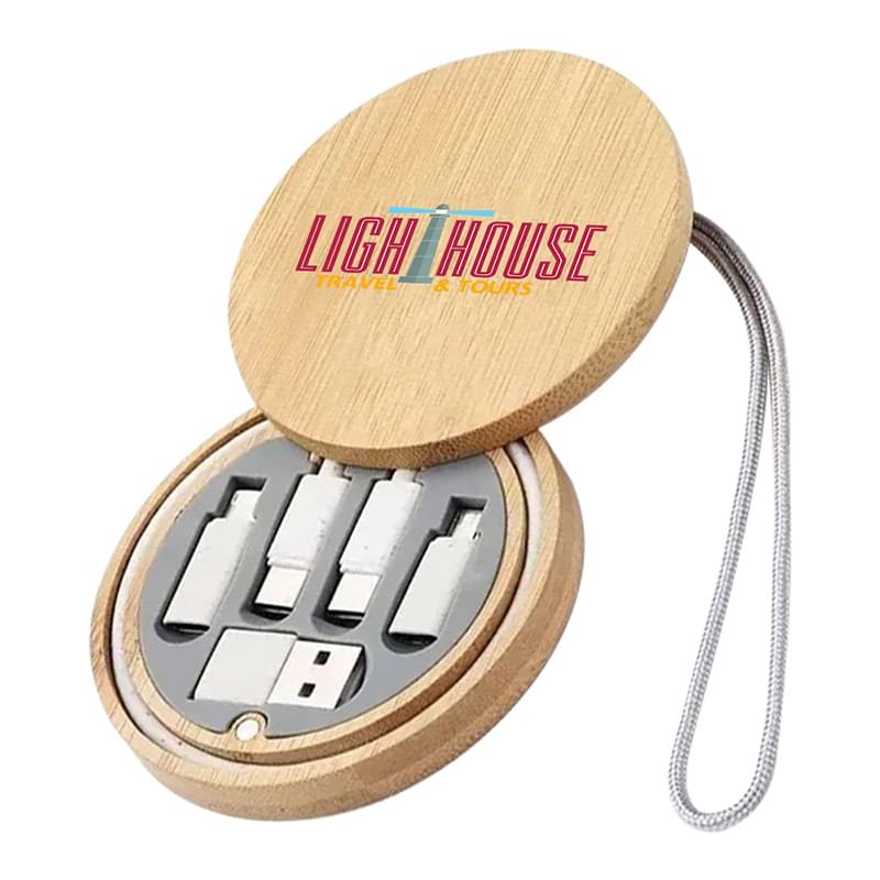 Wooden Grain Multi USB Adapter Cable Kit