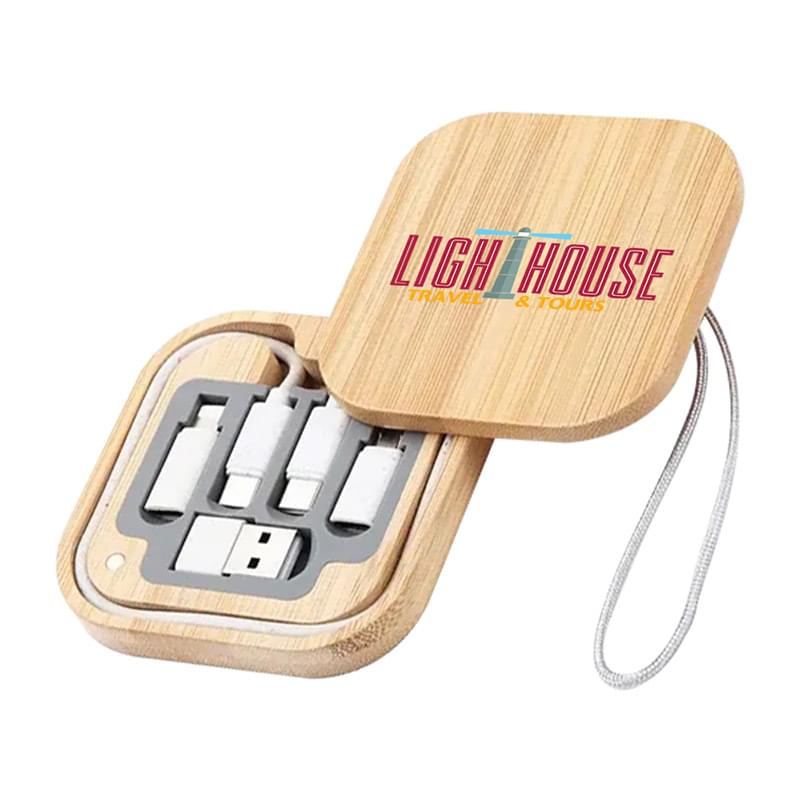 Wooden Grain Multi USB Adapter Cable Kit