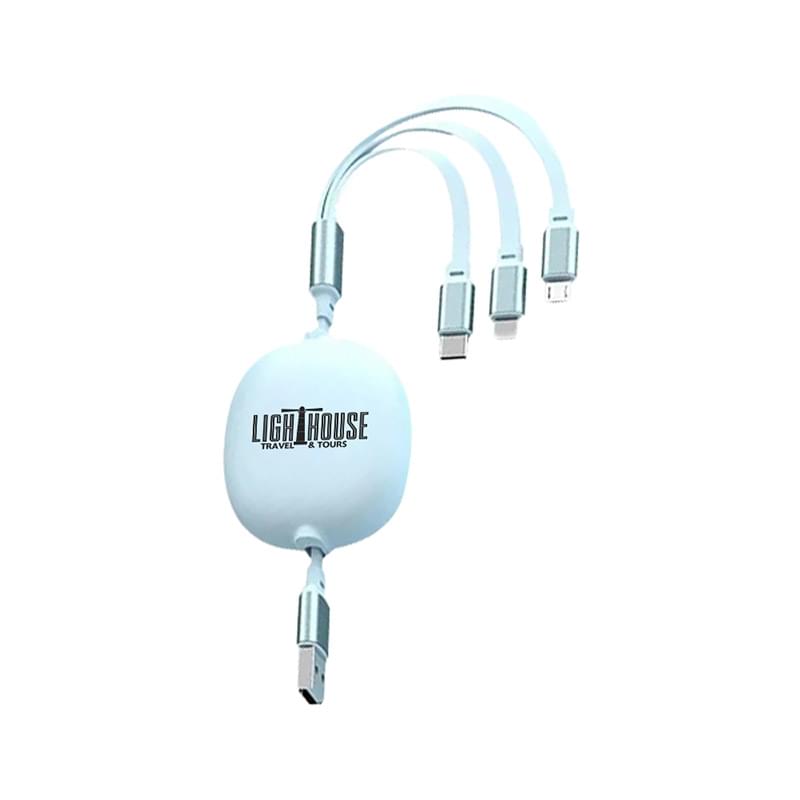 3.9ft Retractable Multi Charging Cable Cord