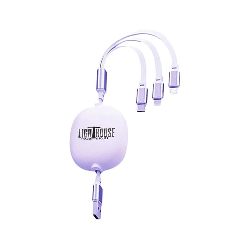 3.9ft Retractable Multi Charging Cable Cord