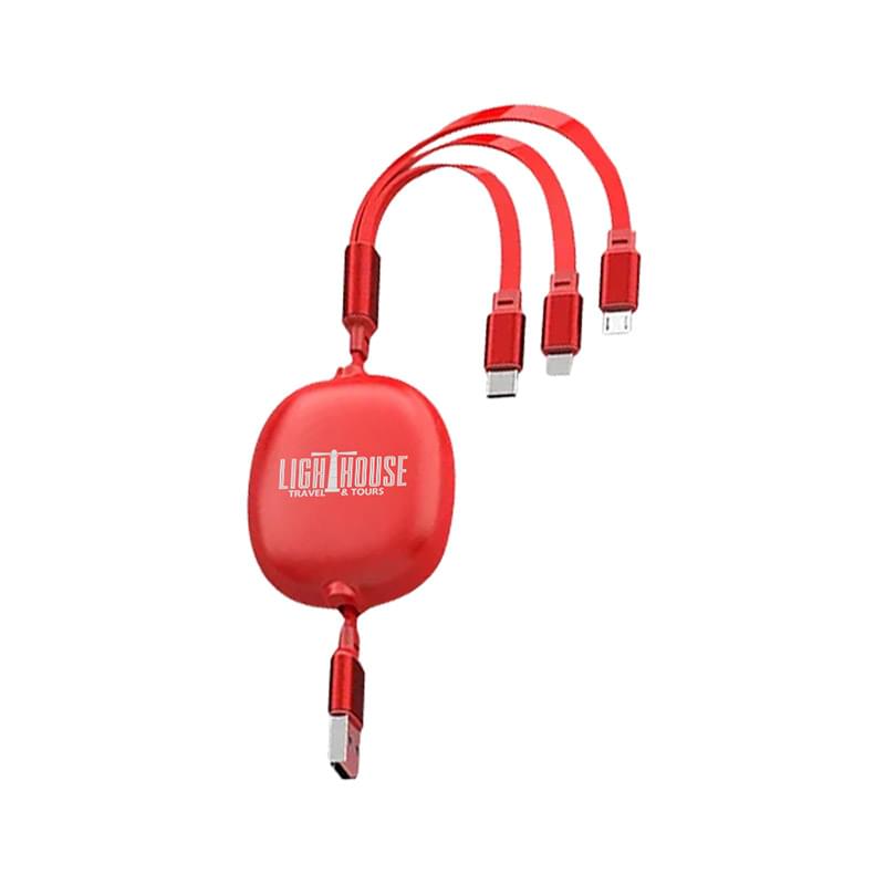 3.9ft Retractable Multi Charging Cable Cord