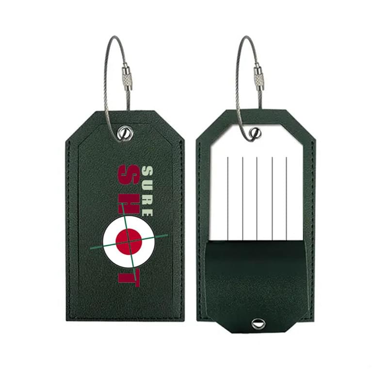 Leather Travel Luggage Tag For Suitcase