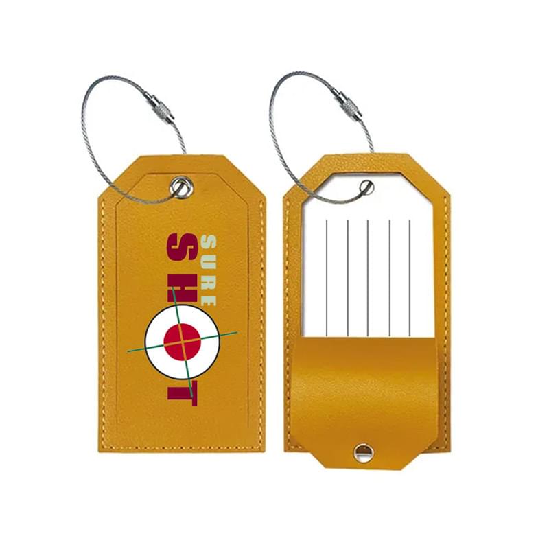Leather Travel Luggage Tag For Suitcase
