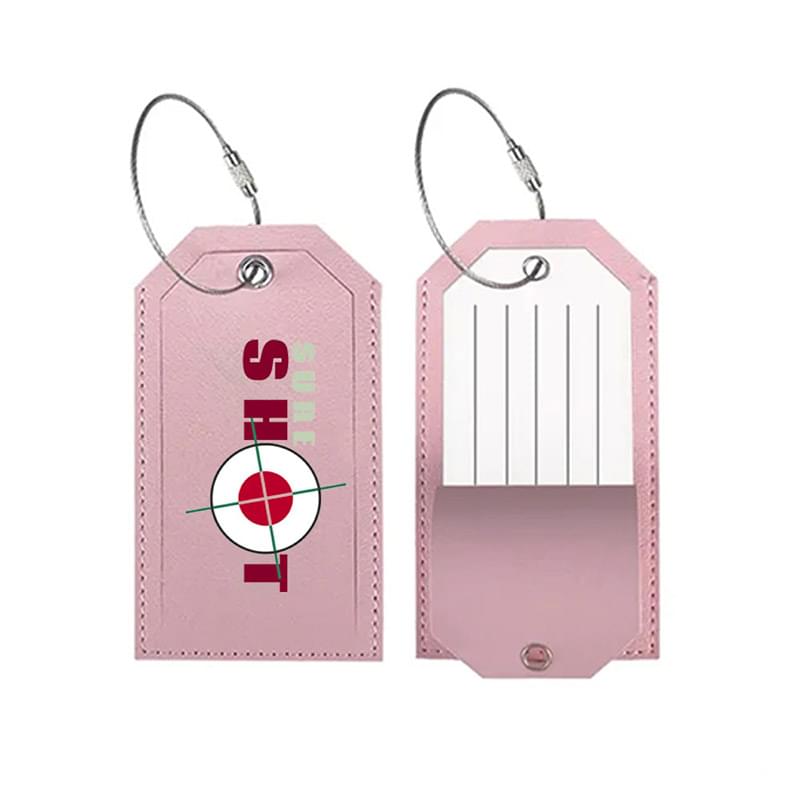 Leather Travel Luggage Tag For Suitcase