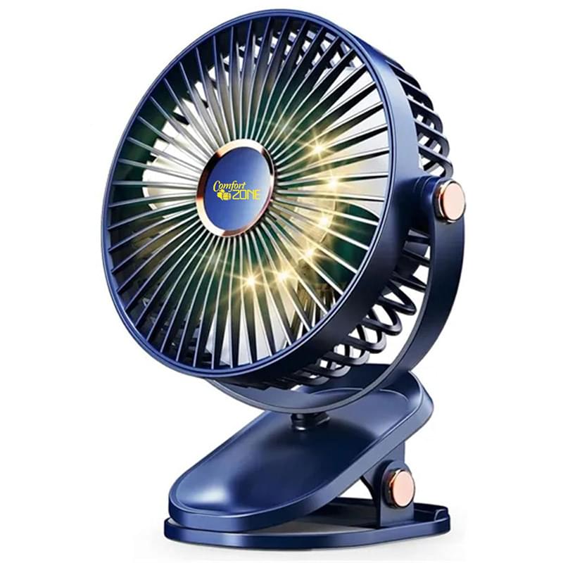 Clip-on Battery Operated Fan with LED Lights