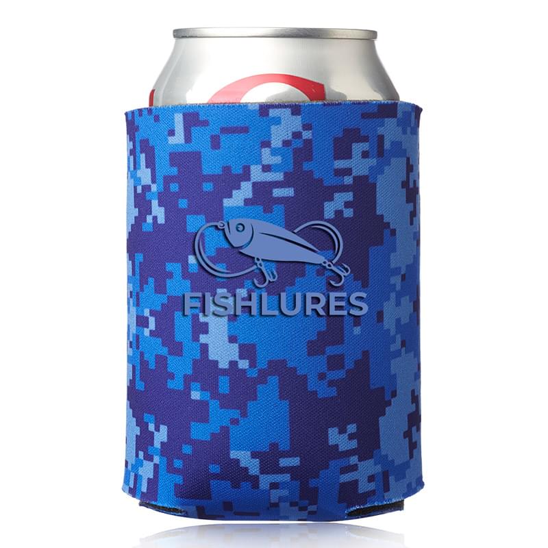 Digital Pattern Foam Can Coolers