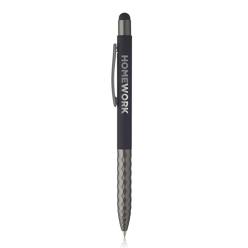 Geometric Aluminum Ball Point Pens with Stylus