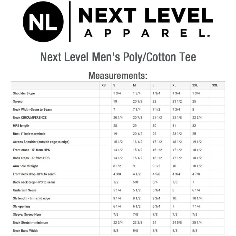 Printed Next Level Men's Poly/Cotton T-Shirt