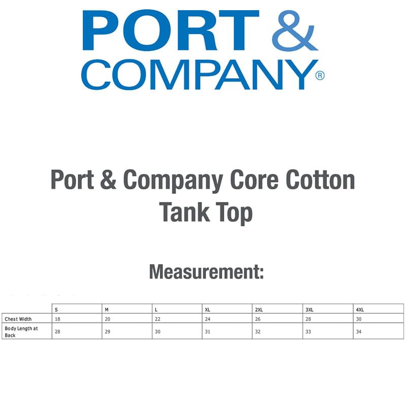 Printed Personalized Port & Company(R) Core Cotton Tank Top