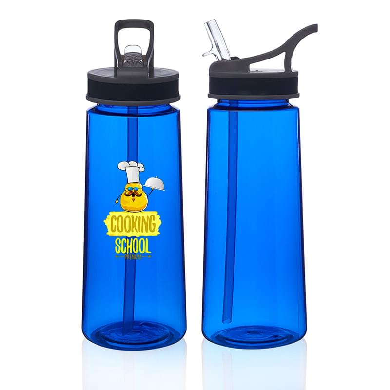 22 oz. Sports Water Bottles With Straw