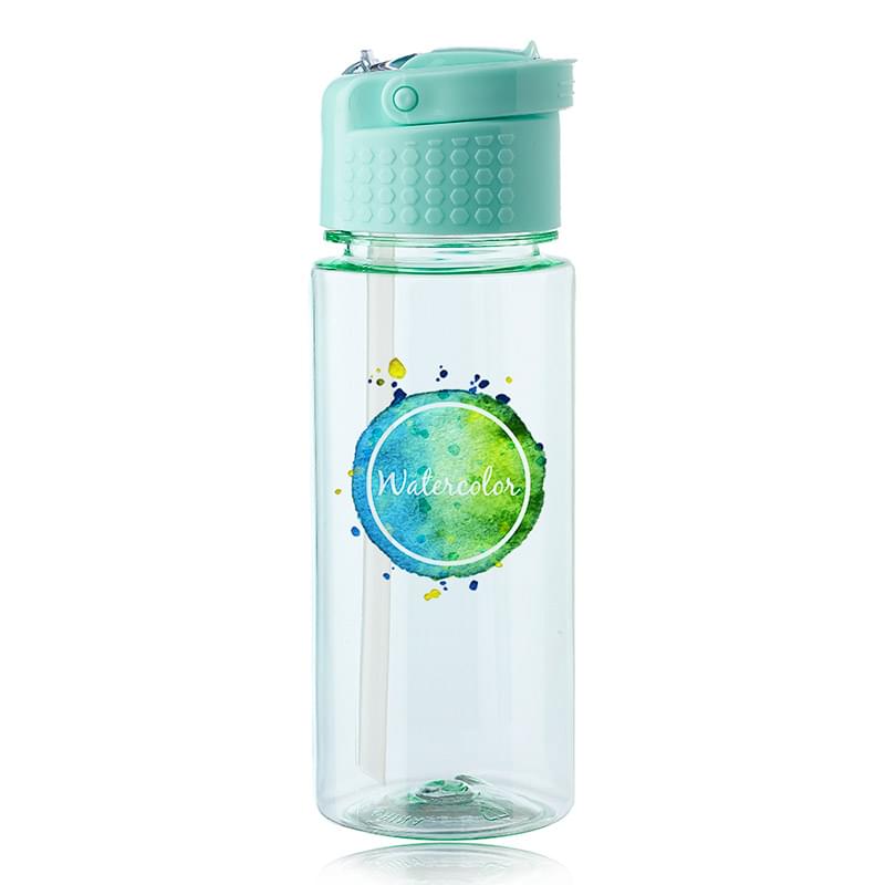 17 oz. Transparent Plastic Water Bottle with Carrying Handle