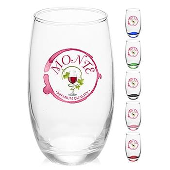 15 oz. Mikonos Clear Stemless Wine Glasses
