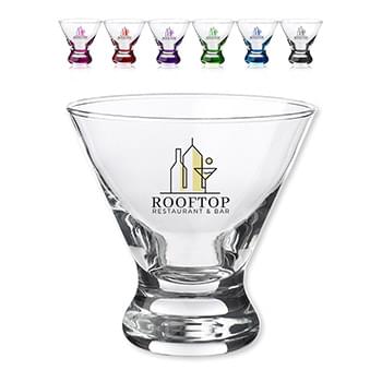 8.25 oz.  Cosmopolitan Stemless Martini Glasses