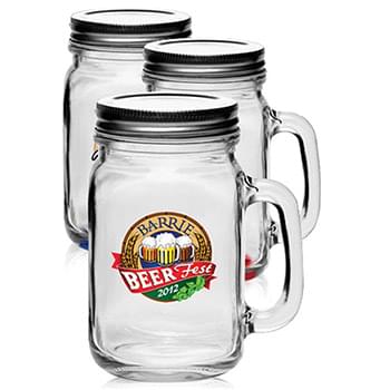 16 oz. Libbey(R) Handle Mason Jars with Lids