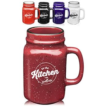 16 oz. Savannah Speckle Ceramic Mason Jar