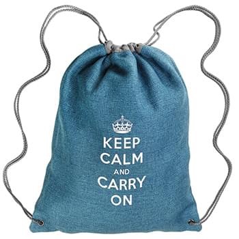 Cromwell Linen Drawstring Backpacks