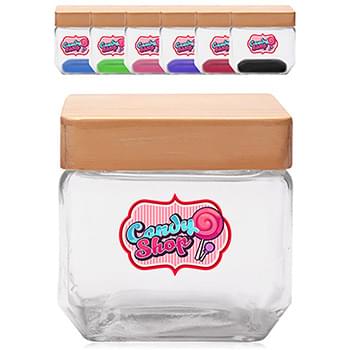 27 oz. Glass Candy Jars with Wooden Lid