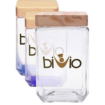 54 oz. Glass Candy Jars w/ Wooden Lids