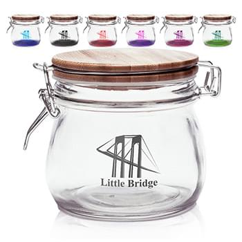 16 oz Glass Candy Jars with Wire Wooden Lids