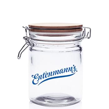 22 oz. Candy Jars with Hinged Wood Lids